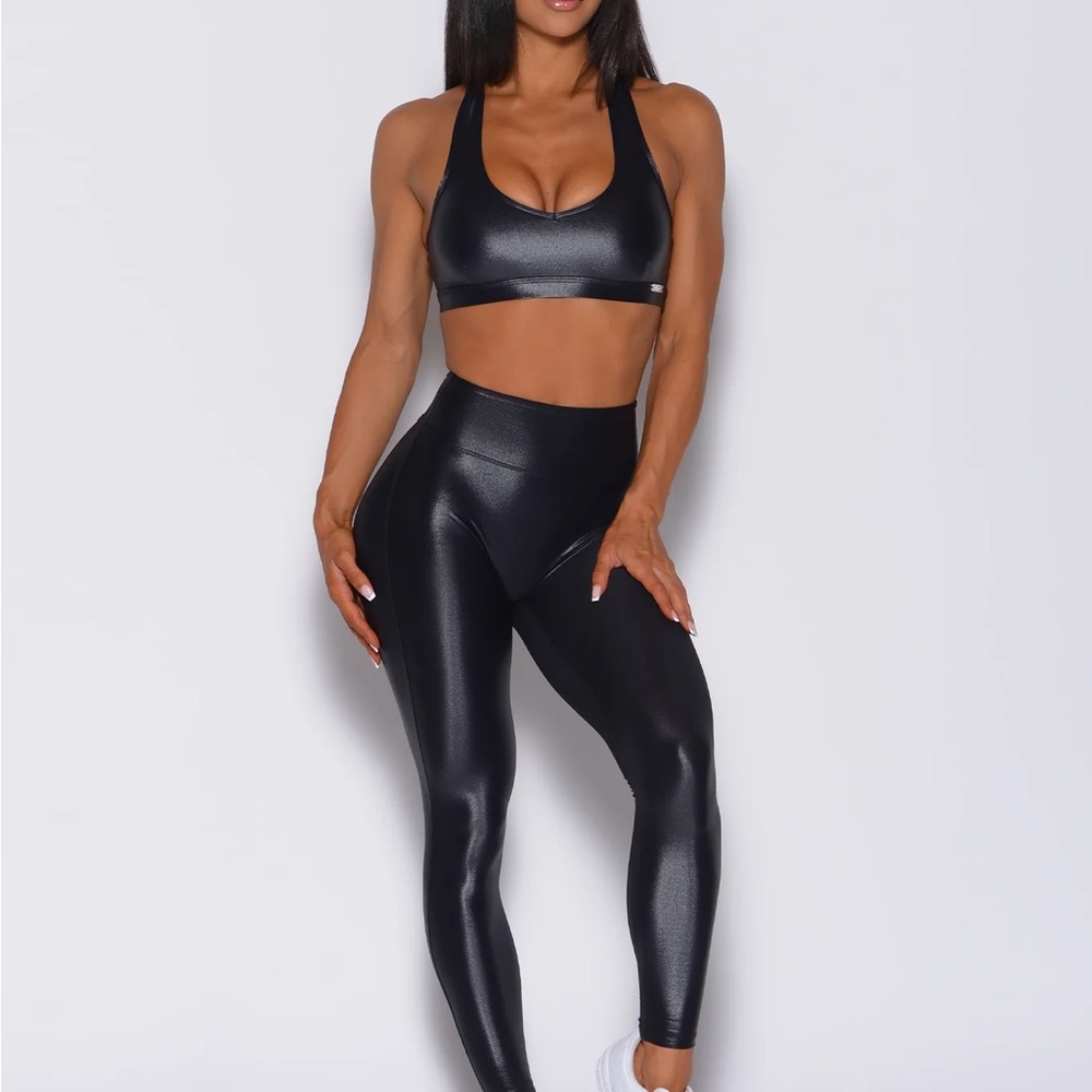 Bombshell Sportswear Black Shiny High-Waist Leggings